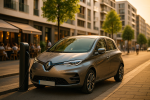 Véhicule électrique en charge à domicile sur une wallbox